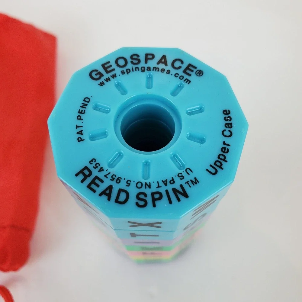 Geospace Read Spin Magnetic Educational Learning Toy Upper Case 8 pieces w/ Bag